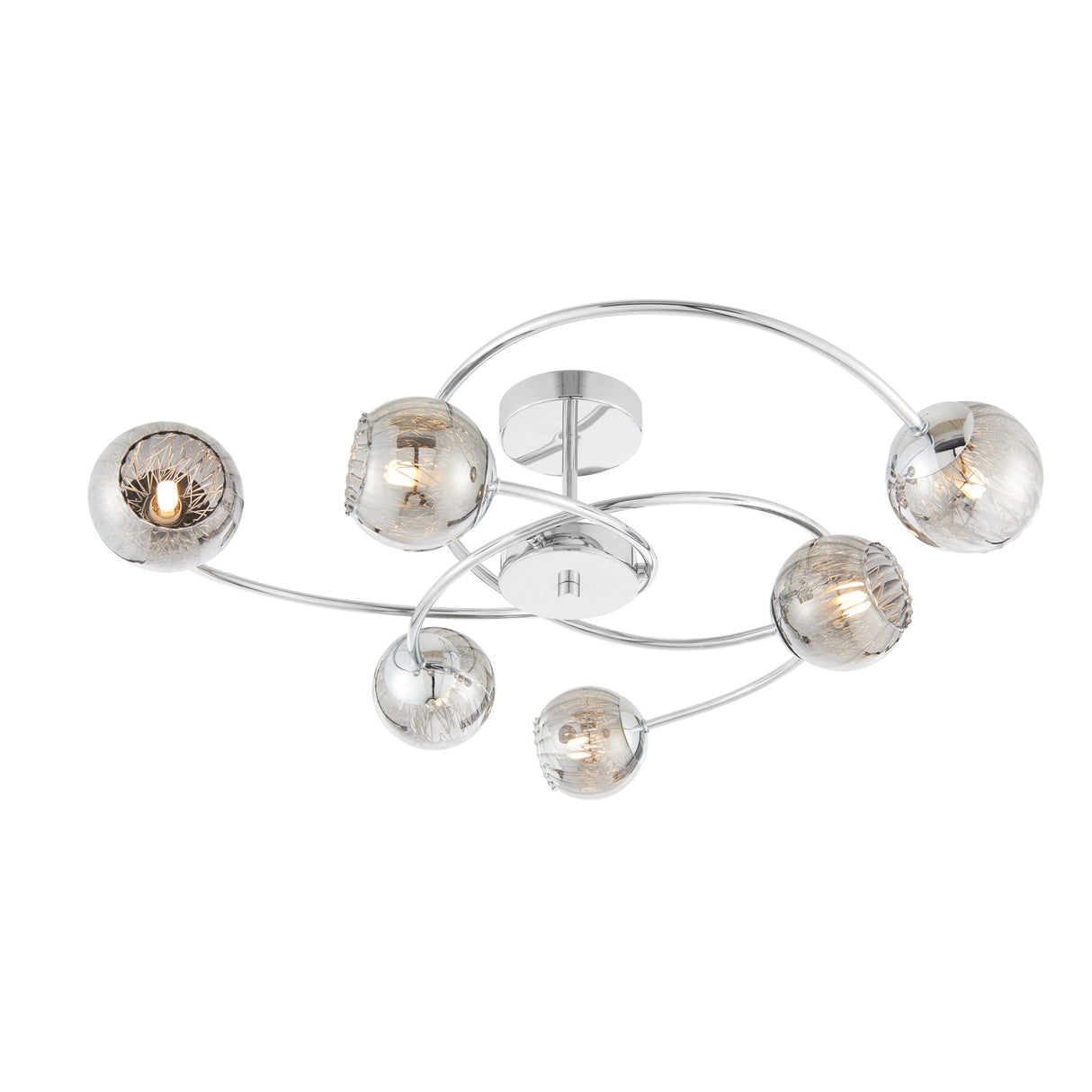 Amos Aerith Polished Chrome 6lt Semi flush –  from Amos Lighting + Home