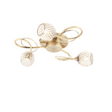 Endon Aherne 3lt Semi flush Antique Brass –  from Amos Lighting + Home