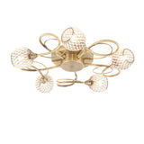 Endon Aherne 5lt Semi flush Antique Brass –  from Amos Lighting + Home