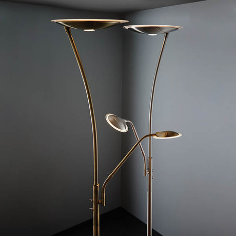 Amos Alassio Uplighter Floor Lamp Antique Brass –  from Amos Lighting + Home