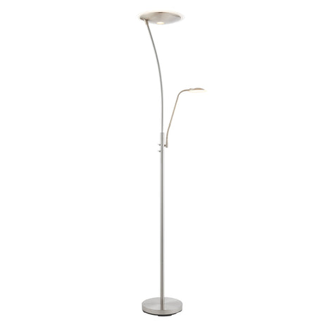 Amos Alassio Uplighter Floor Lamp Satin Chrome –  from Amos Lighting + Home