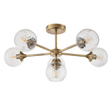 Amos Allegra 6lt Semi flush Antique Brass –  from Amos Lighting + Home