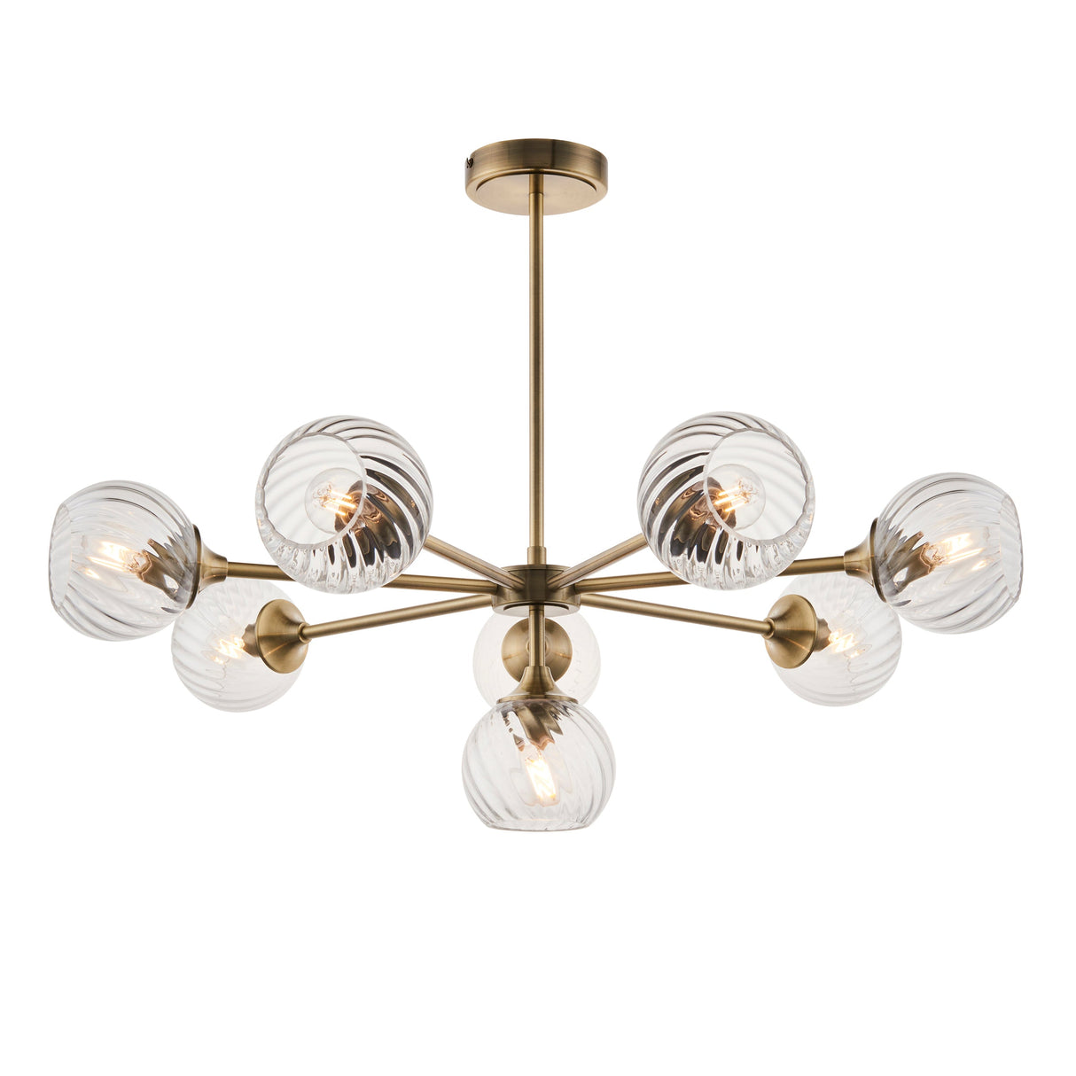 Amos Allegra 8lt Chandelier Antique Brass –  from Amos Lighting + Home