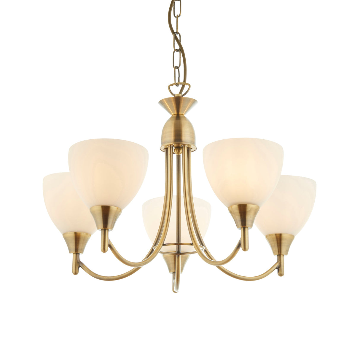 Endon Alton 5lt Chandelier Antique Brass –  from Amos Lighting + Home