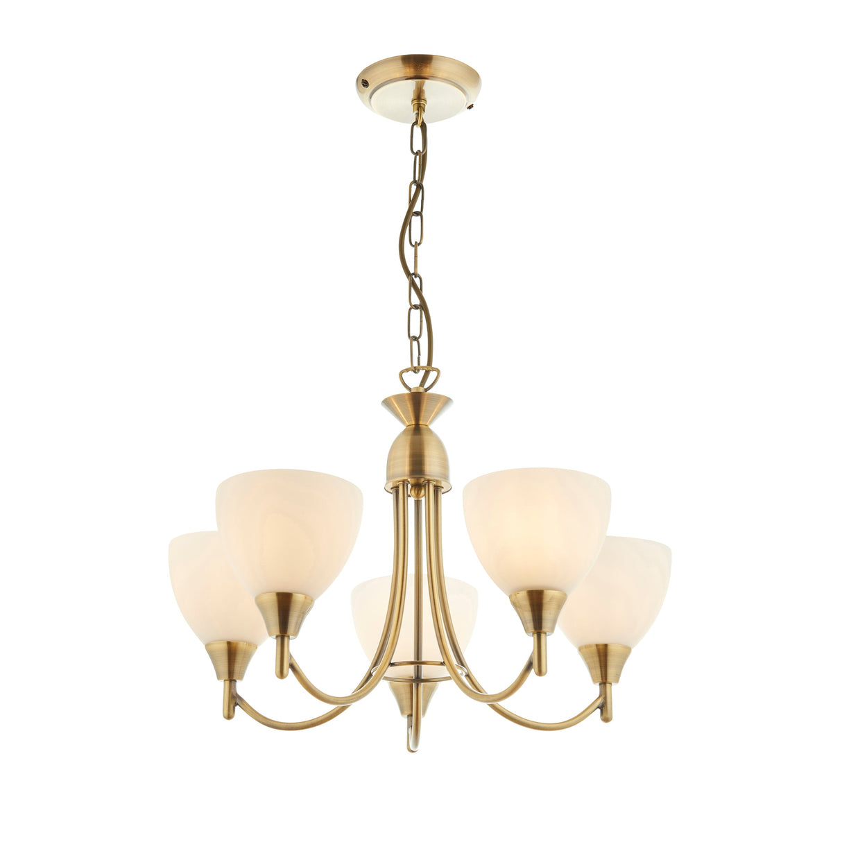 Endon Alton 5lt Chandelier Antique Brass –  from Amos Lighting + Home