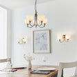 Endon Alton 5lt Chandelier Satin Chrome –  from Amos Lighting + Home