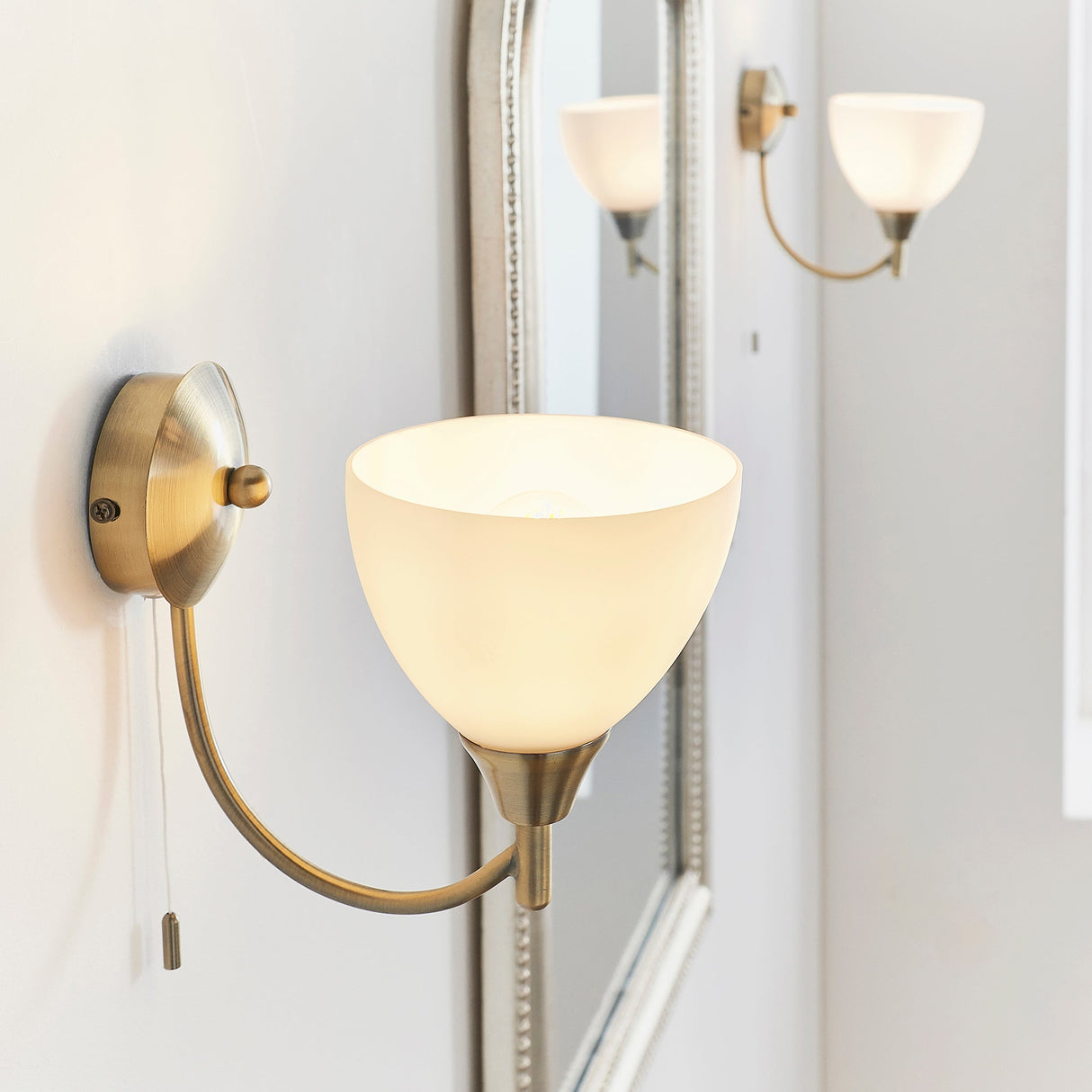 Endon Alton Wall Light Antique Brass –  from Amos Lighting + Home