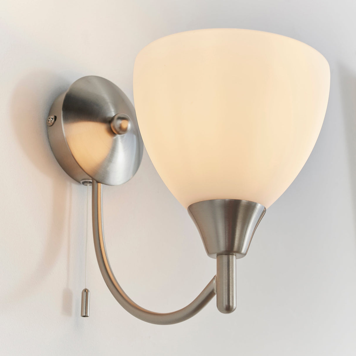 Endon Alton Wall Light Satin Chrome –  from Amos Lighting + Home