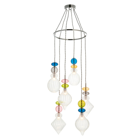 Amos April Multi Coloured 6lt Pendant Cascade –  from Amos Lighting + Home