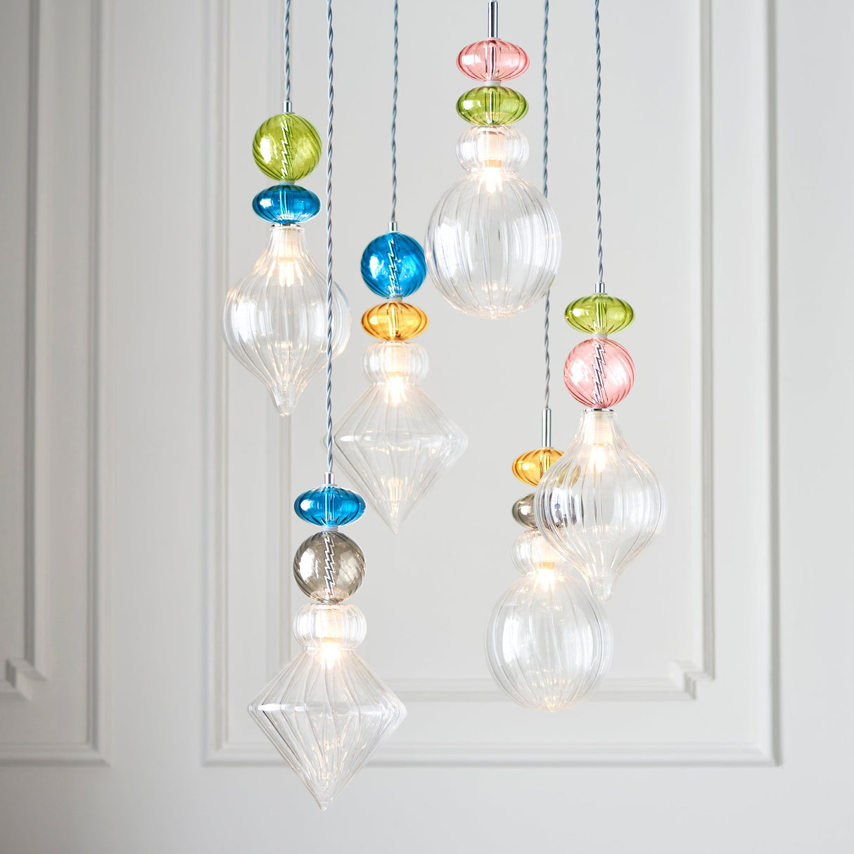 Amos April Multi Coloured 6lt Pendant Cascade –  from Amos Lighting + Home