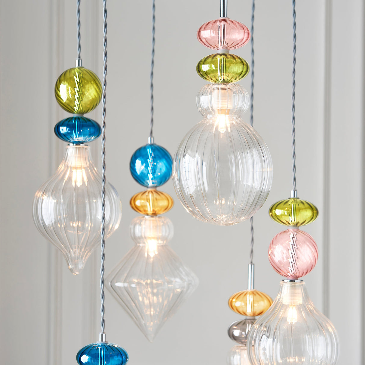 Amos April Multi Coloured 6lt Pendant Cascade –  from Amos Lighting + Home