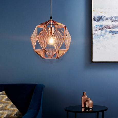 Endon Armour Pendant Copper –  from Amos Lighting + Home