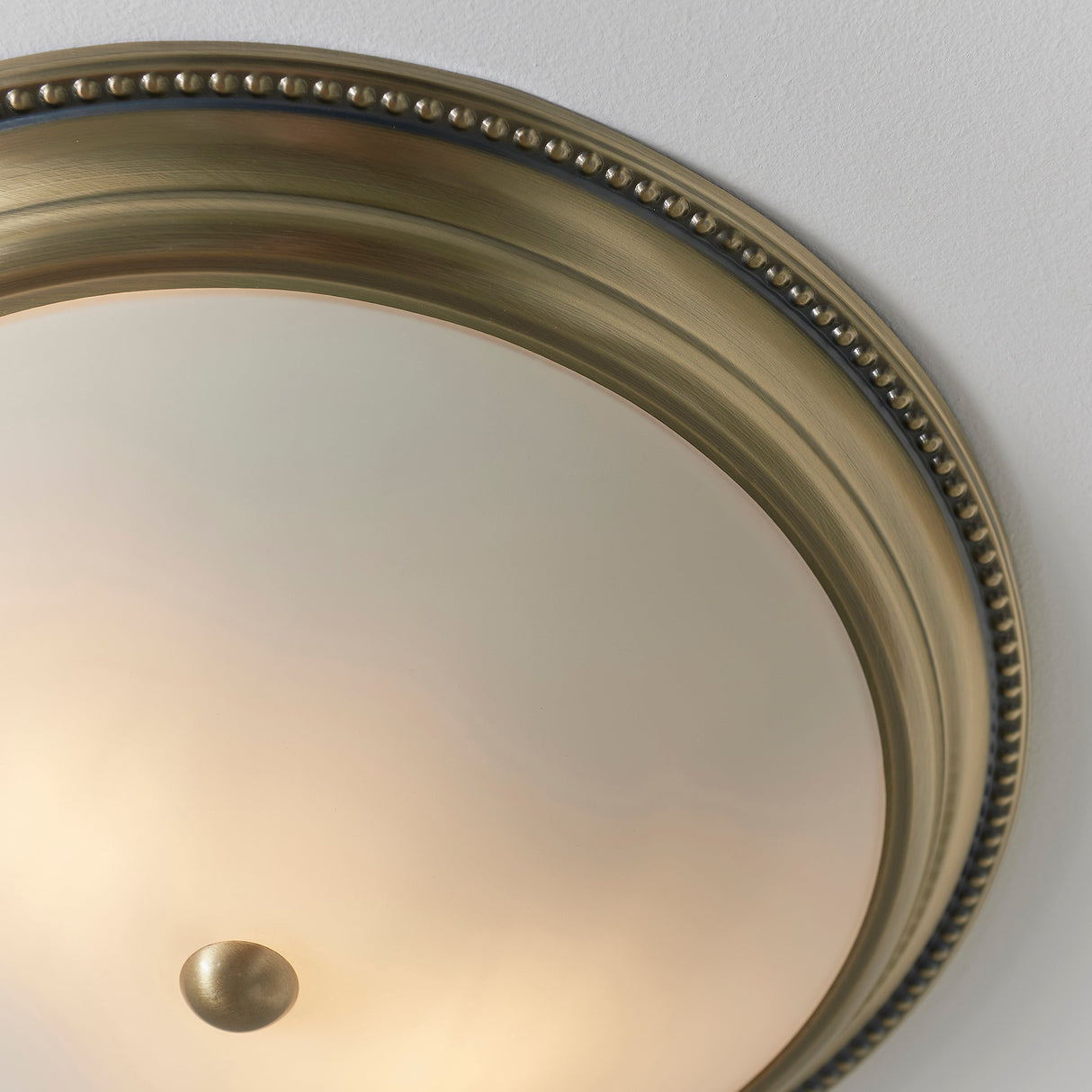 Amos Atlas Antique Brass Flush Ceiling Light –  from Amos Lighting + Home