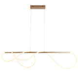 Amos Attalea LED Linear Pendant Satin Gold –  from Amos Lighting + Home