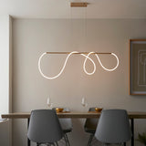 Amos Attalea LED Linear Pendant Satin Gold –  from Amos Lighting + Home