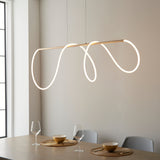 Amos Attalea LED Linear Pendant Satin Gold –  from Amos Lighting + Home