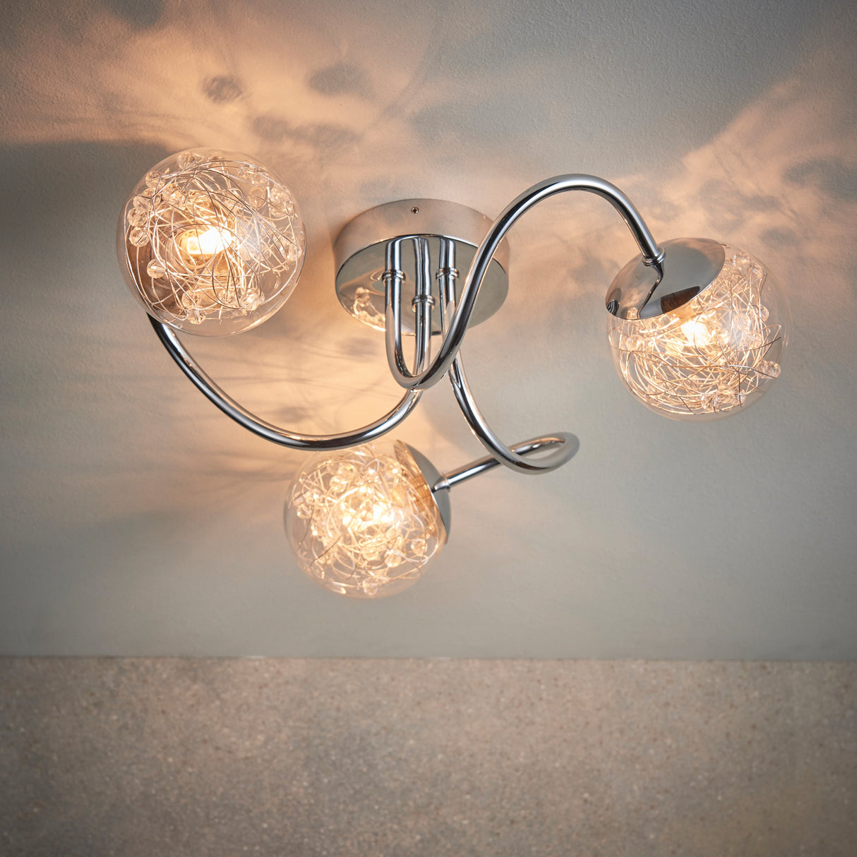 Amos Auria Chrome 3lt Semi flush –  from Amos Lighting + Home