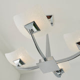 Endon Ayres Chrome & Scavo Glass 4lt Semi Flush Ceiling Light –  from Amos Lighting + Home