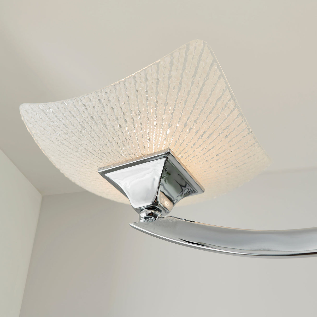 Endon Ayres Chrome & Scavo Glass 4lt Semi Flush Ceiling Light –  from Amos Lighting + Home