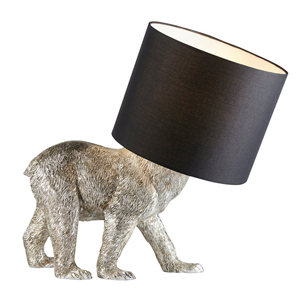 Amos Barack Bear Table Lamp Vintage Silver with Shade –  from Amos Lighting + Home