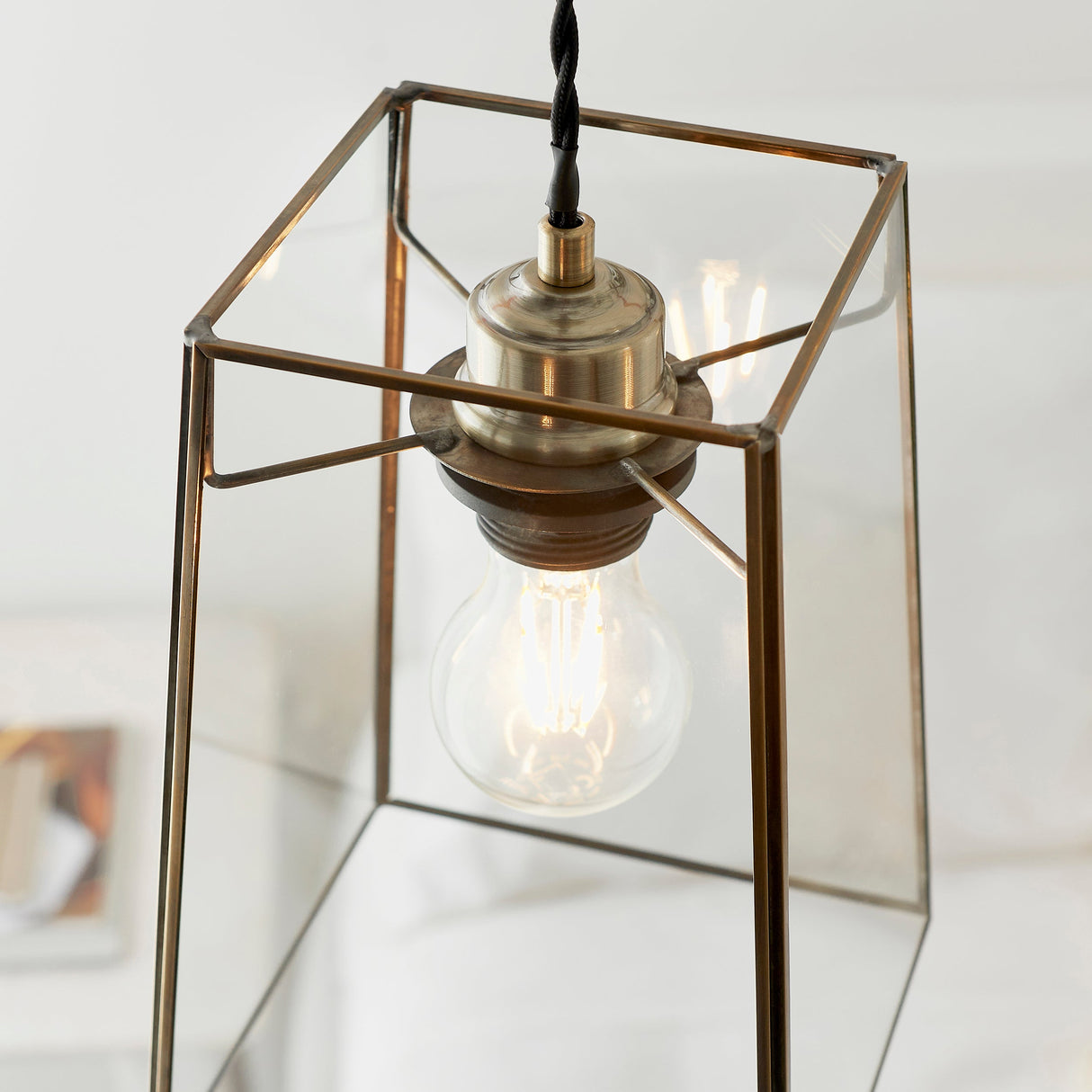 Endon Beaumont Antique Brass Easy-fit Lampshade –  from Amos Lighting + Home