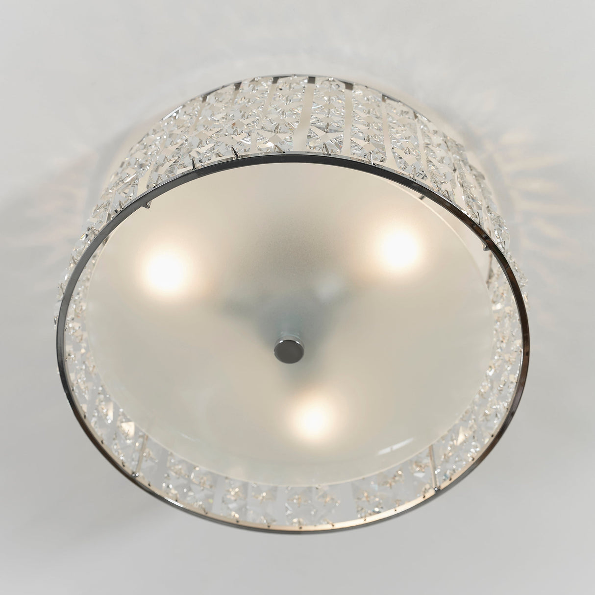 Amos Belfont Bathroom Crystal Flush Ceiling Light –  from Amos Lighting + Home