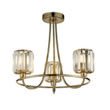 Amos Berenice 3lt Semi Flush Antique Brass –  from Amos Lighting + Home