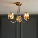 Amos Berenice 3lt Semi Flush Antique Brass –  from Amos Lighting + Home