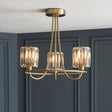 Amos Berenice 3lt Semi Flush Antique Brass –  from Amos Lighting + Home