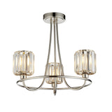 Amos Berenice 3lt Semi flush Bright Nickel –  from Amos Lighting + Home