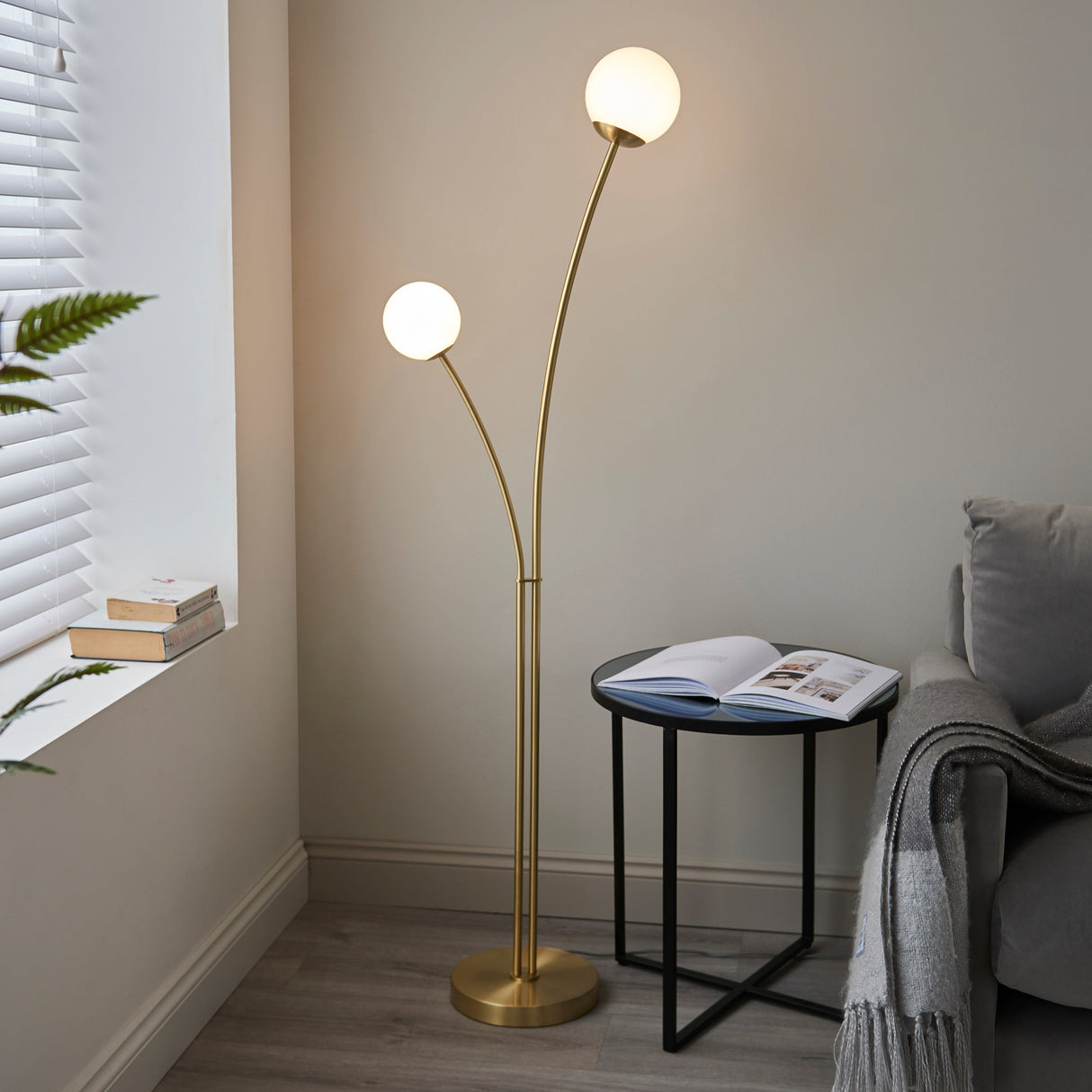 Amos Bloom Satin Brass Floor Lamp –  from Amos Lighting + Home