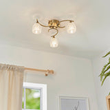 Endon Boyer 3lt Semi flush Antique Brass –  from Amos Lighting + Home