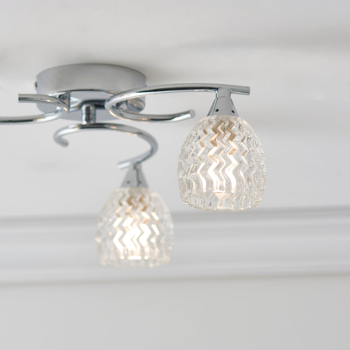 Endon Boyer 3lt Semi flush Chrome –  from Amos Lighting + Home