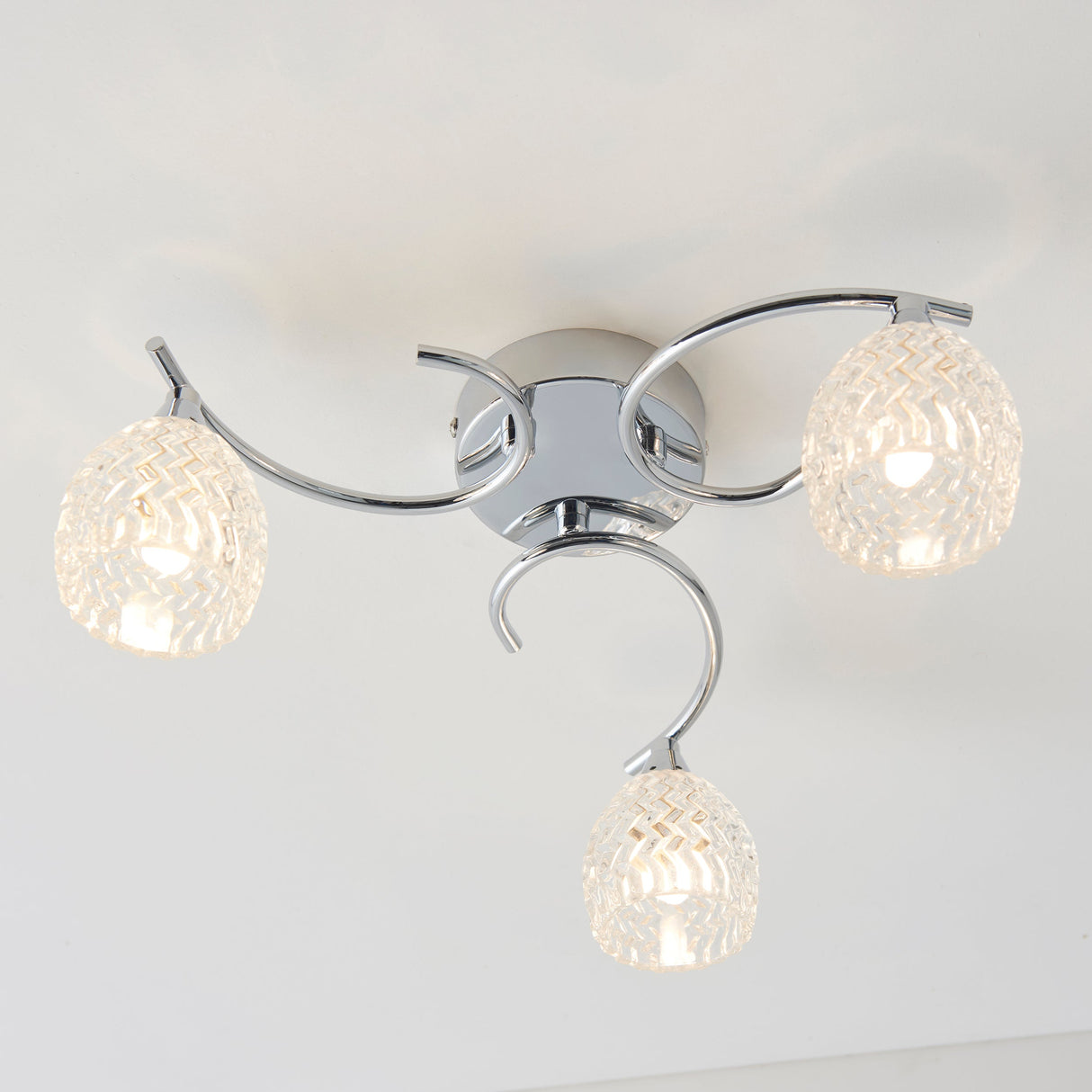 Endon Boyer 3lt Semi flush Chrome –  from Amos Lighting + Home