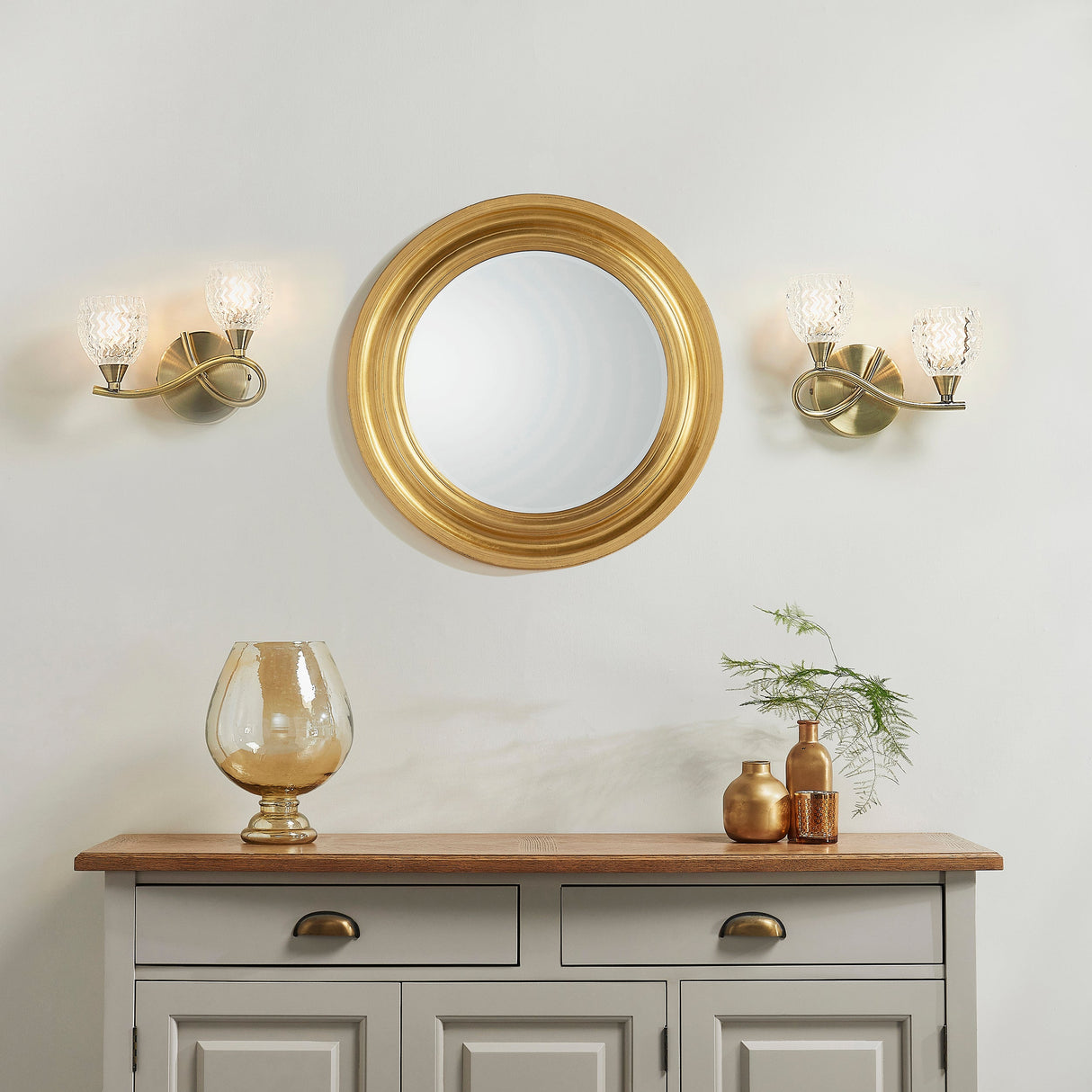 Endon Boyer Wall Light Antique Brass –  from Amos Lighting + Home