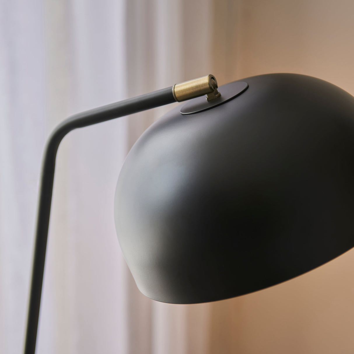 Amos Brair Floor Lamp Matt Black & Antique Brass –  from Amos Lighting + Home