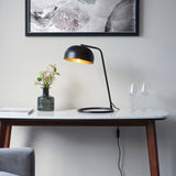 Amos Brair Table Lamp Matt Black & Antique Brass –  from Amos Lighting + Home