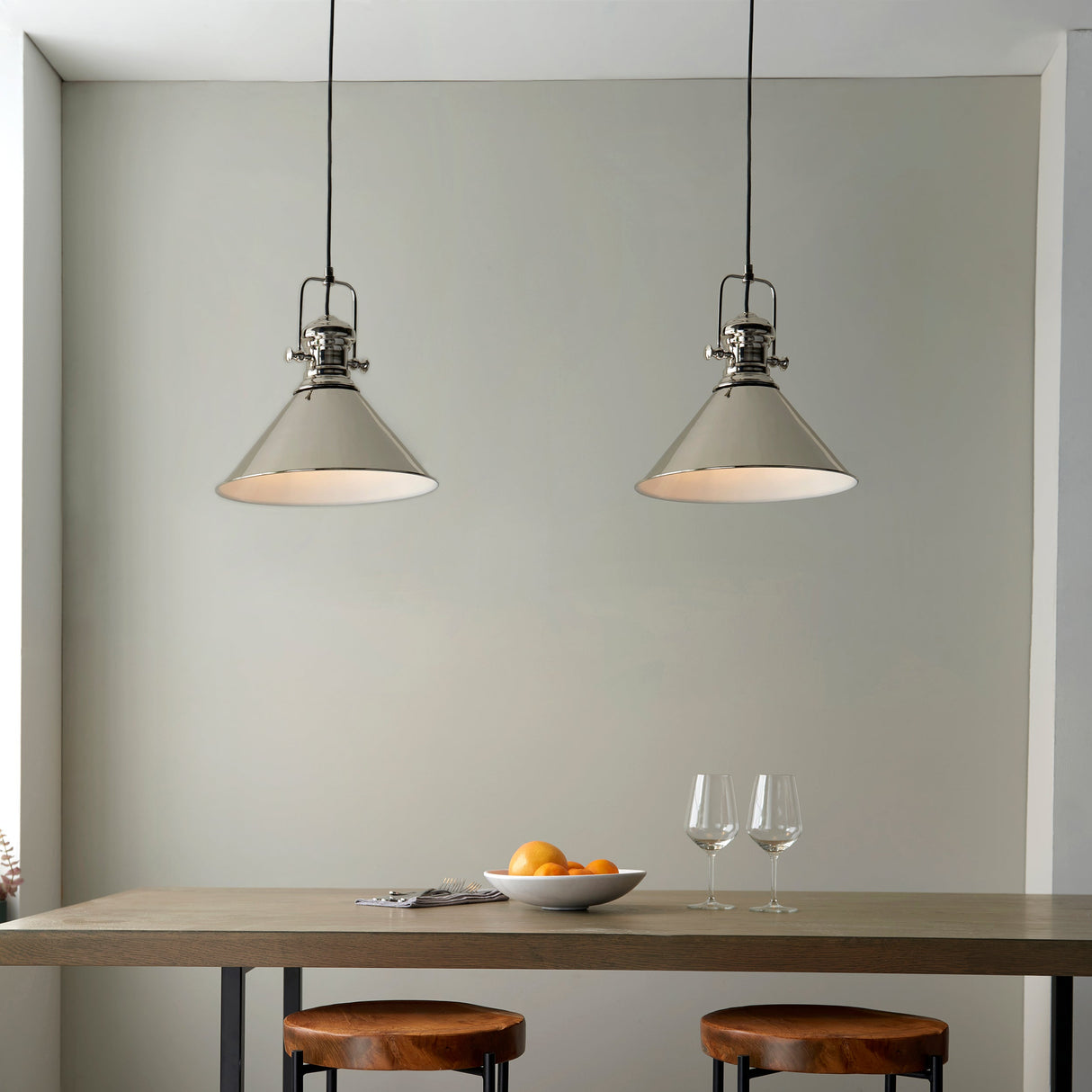 Amos Brampton Nickel Pendant –  from Amos Lighting + Home