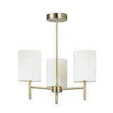 Amos Brio 3lt Semi flush Antique Brass –  from Amos Lighting + Home