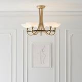 Endon Cagney 5lt Semi flush Chandelier Antique Brass –  from Amos Lighting + Home