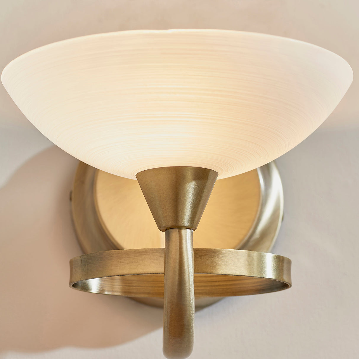 Endon Cagney Wall Light Antique Brass –  from Amos Lighting + Home