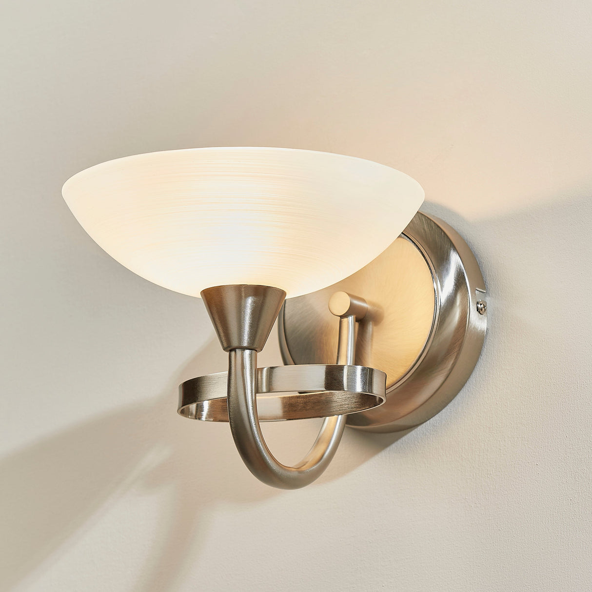 Endon Cagney Wall Light Satin Chrome –  from Amos Lighting + Home