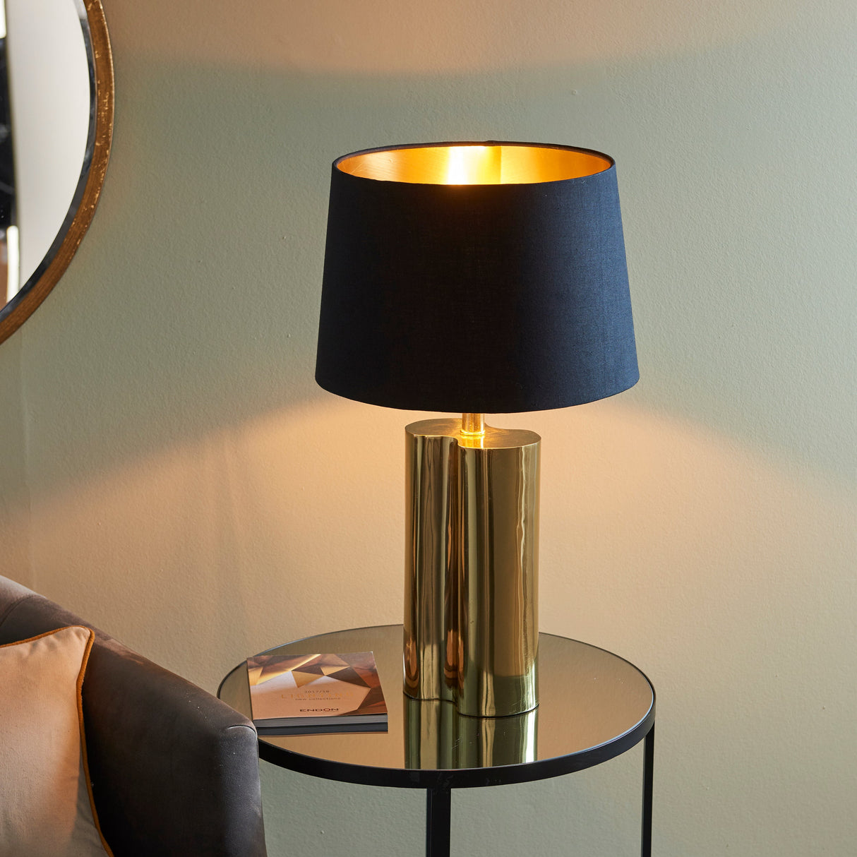 Amos Calan Gold & Black Table Lamp –  from Amos Lighting + Home