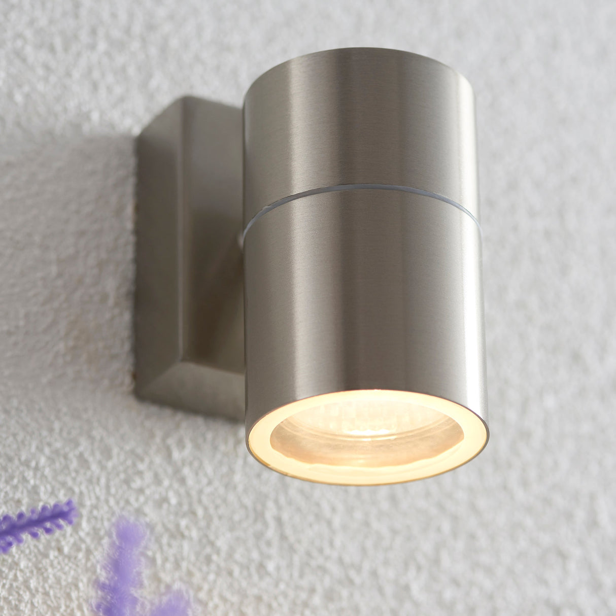 Endon Canon Outdoor Wall Light Stainless Steel –  from Amos Lighting + Home