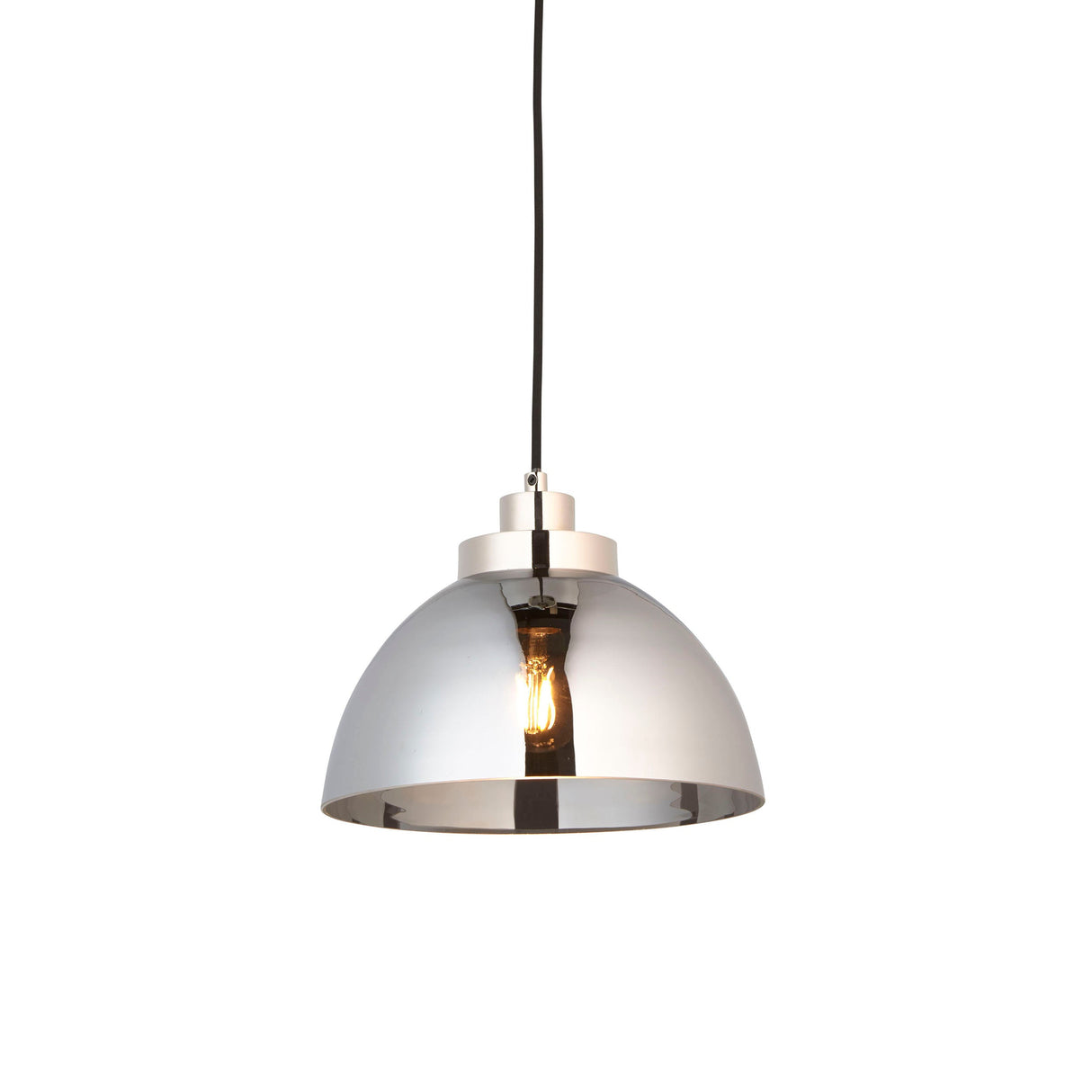 Amos Caspa Nickel & Mirrored Glass Single Pendant –  from Amos Lighting + Home