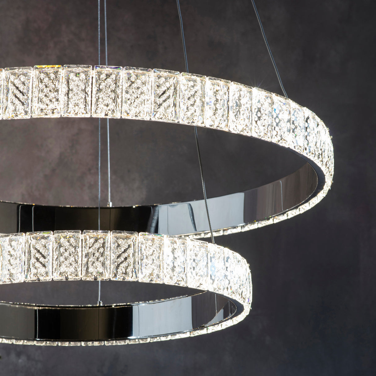 Endon Celeste 2lt LED Crystal Pendant –  from Amos Lighting + Home