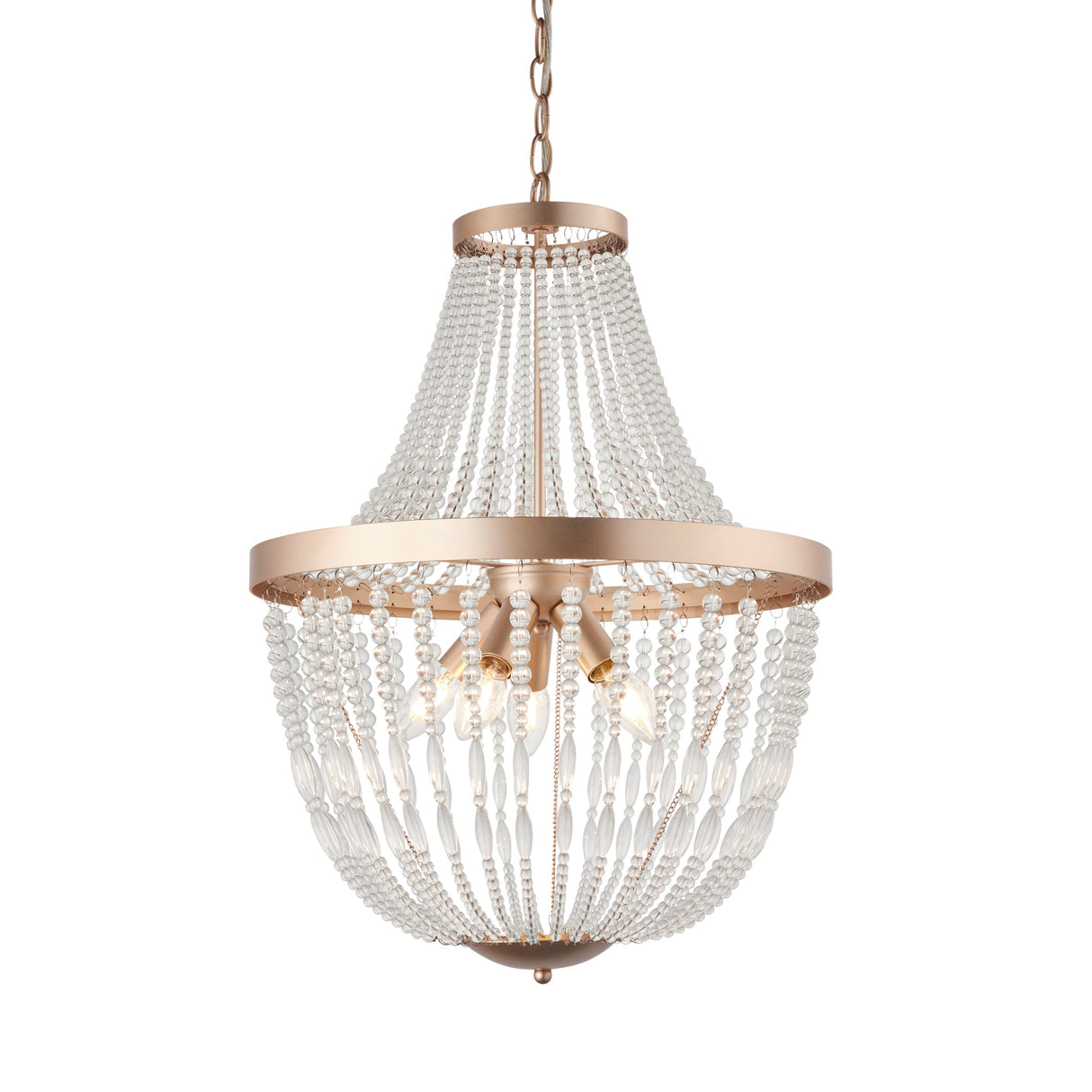 Amos Celine Rose Gold 5lt Chandelier –  from Amos Lighting + Home