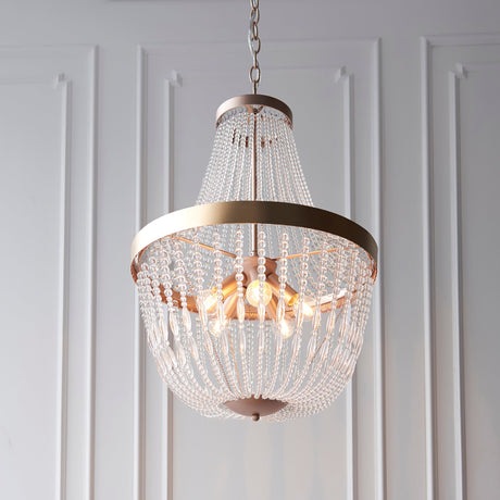 Amos Celine Rose Gold 5lt Chandelier –  from Amos Lighting + Home