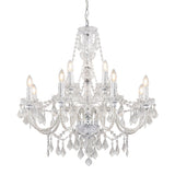 Amos Clarence 12lt Acrylic & Steel Chandelier –  from Amos Lighting + Home