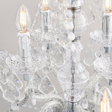 Amos Clarence 12lt Acrylic & Steel Chandelier –  from Amos Lighting + Home